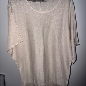 Eileen Fisher Beige Relaxed Top M